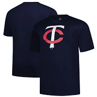 T-shirt à logo principal bleu marine Minnesota Twins Big & Tall pour hommes