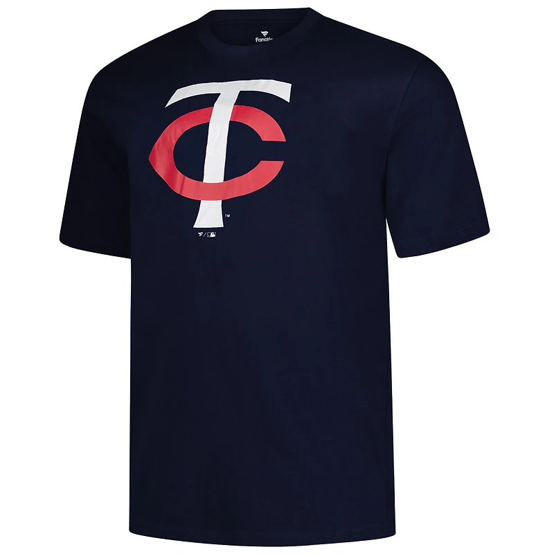 T-shirt à logo principal bleu marine Minnesota Twins Big & Tall pour hommes