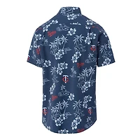 Chemise boutonnée Kekai bleu marine Reyn Spooner pour homme, Twins du Minnesota