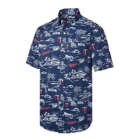 Chemise boutonnée Kekai Performance pour homme, bleu marine, Reyn Spooner, Twins du Minnesota