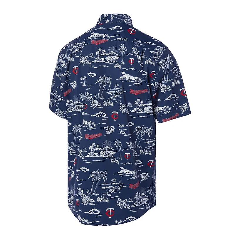 Chemise boutonnée Kekai Performance pour homme, bleu marine, Reyn Spooner, Twins du Minnesota