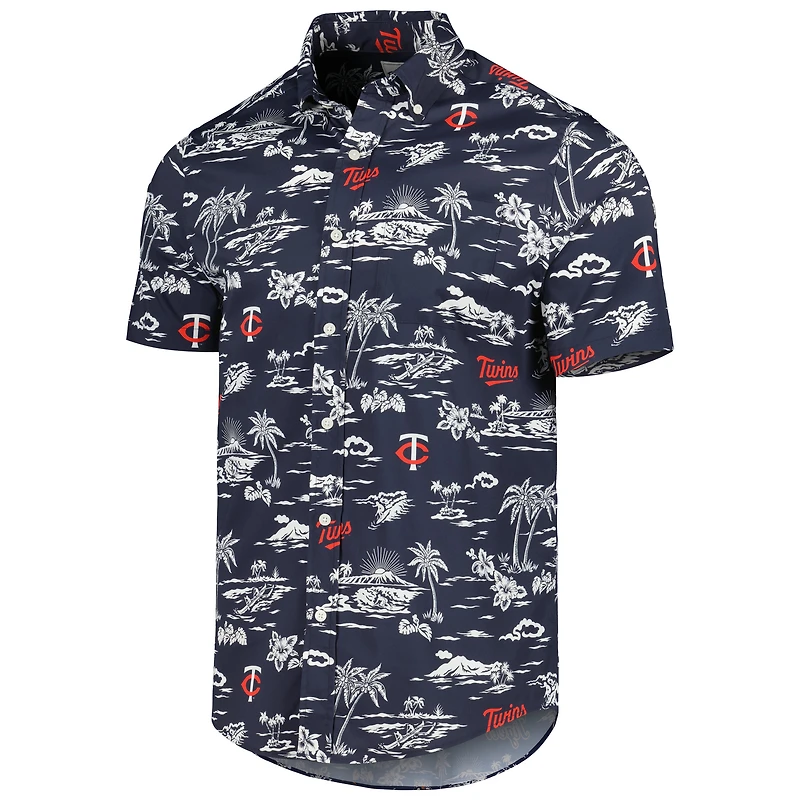 Chemise boutonnée Kekai Performance pour homme, bleu marine, Reyn Spooner, Twins du Minnesota