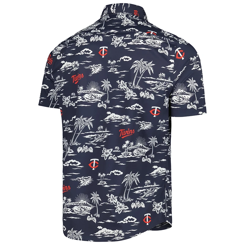 Chemise boutonnée Kekai Performance pour homme, bleu marine, Reyn Spooner, Twins du Minnesota