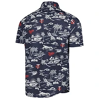 Chemise boutonnée Kekai Performance pour homme, bleu marine, Reyn Spooner, Twins du Minnesota