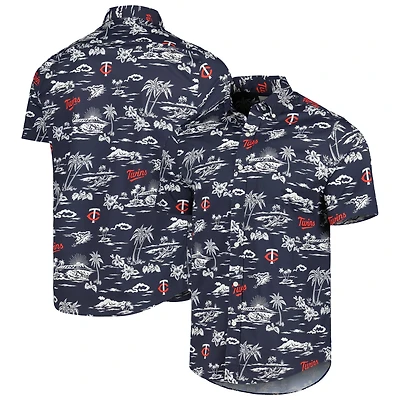 Chemise boutonnée Kekai Performance pour homme, bleu marine, Reyn Spooner, Twins du Minnesota