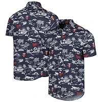 Chemise boutonnée Kekai Performance pour homme, bleu marine, Reyn Spooner, Twins du Minnesota