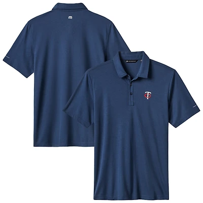Men's TravisMathew Navy Minnesota Twins Playoff Pitch Tri-Blend Polo