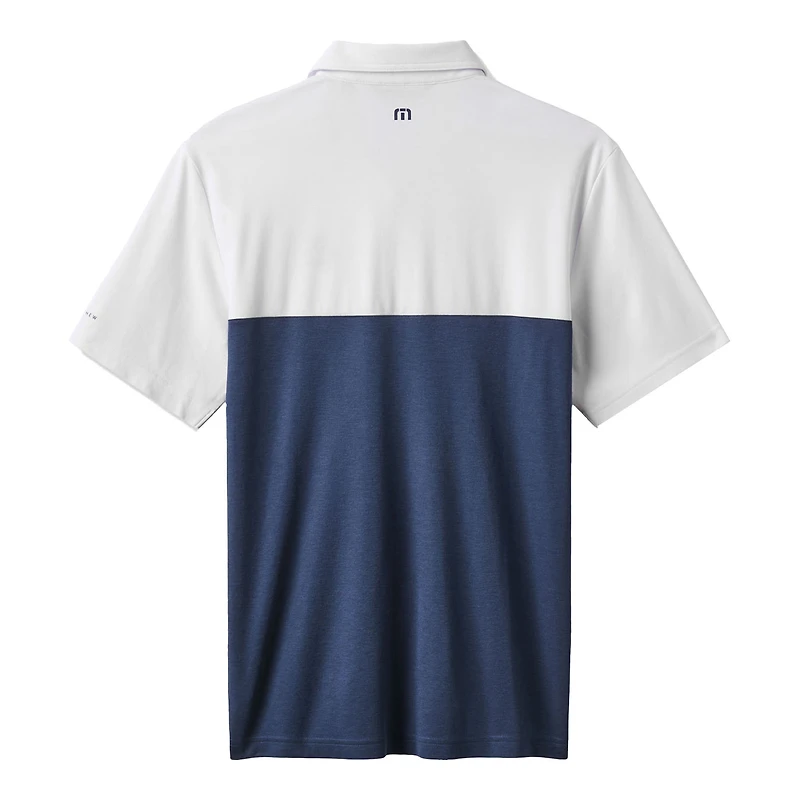 Men's TravisMathew White/Navy Minnesota Twins Home Run Leader Tri-Blend Polo