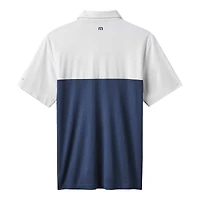 Men's TravisMathew White/Navy Minnesota Twins Home Run Leader Tri-Blend Polo