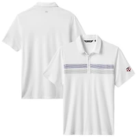 Men's TravisMathew White Minnesota Twins Top Recruit Tri-Blend Polo