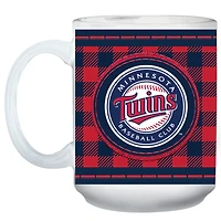 Twins du Minnesota 15 oz. Tasse de fête des pères Team Buffalo à carreaux