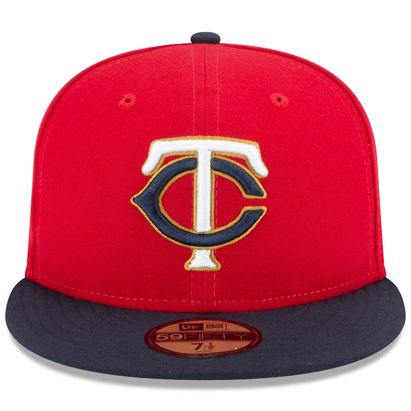 Minnesota Twins New Era Alternate 2 Authentic On Field 59FIFTY - Bonnet ajusté Rouge / Marine