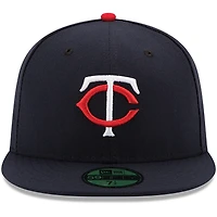 Minnesota Twins New Era Youth Home Authentic Collection On-Field 59FIFTY - Bonnet ajusté Marine