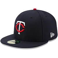 Minnesota Twins New Era Youth Home Authentic Collection On-Field 59FIFTY - Bonnet ajusté Marine