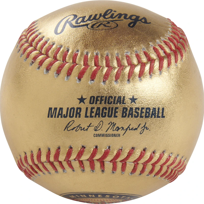 Balle de baseball en cuir doré Rawlings des Twins du Minnesota