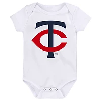 Lot de trois bodys pour nouveau-nés et nourrissons bleu marine/rouge/blanc Minnesota Twins Minor League Player
