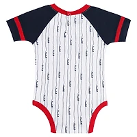 Newborn & Infant White Minnesota Twins Base Hitter Bodysuit, Bib Bootie Set