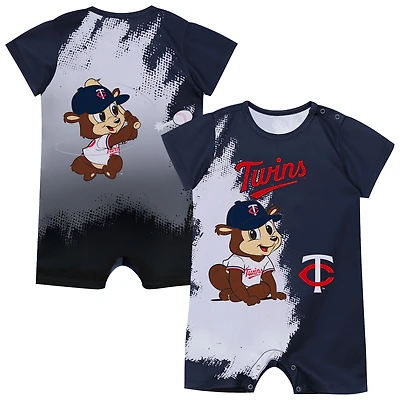 Newborn Outerstuff  Navy Minnesota Twins Baby Mascot Bodysuit