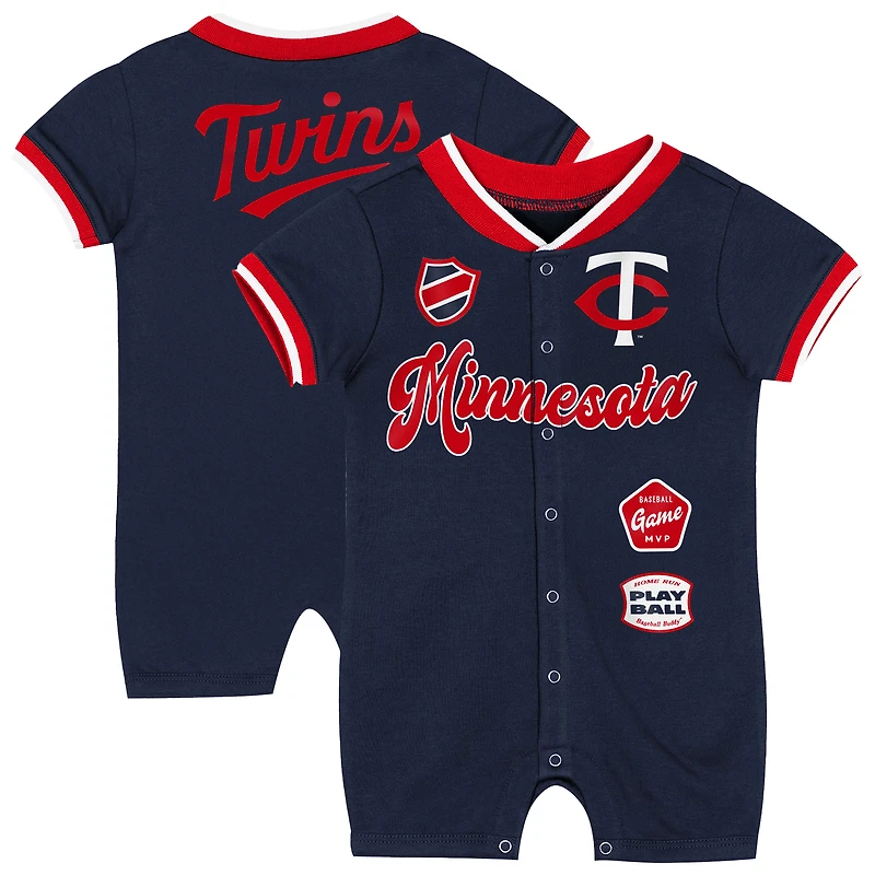 Newborn Outerstuff Navy Minnesota Twins Pinch Coverall