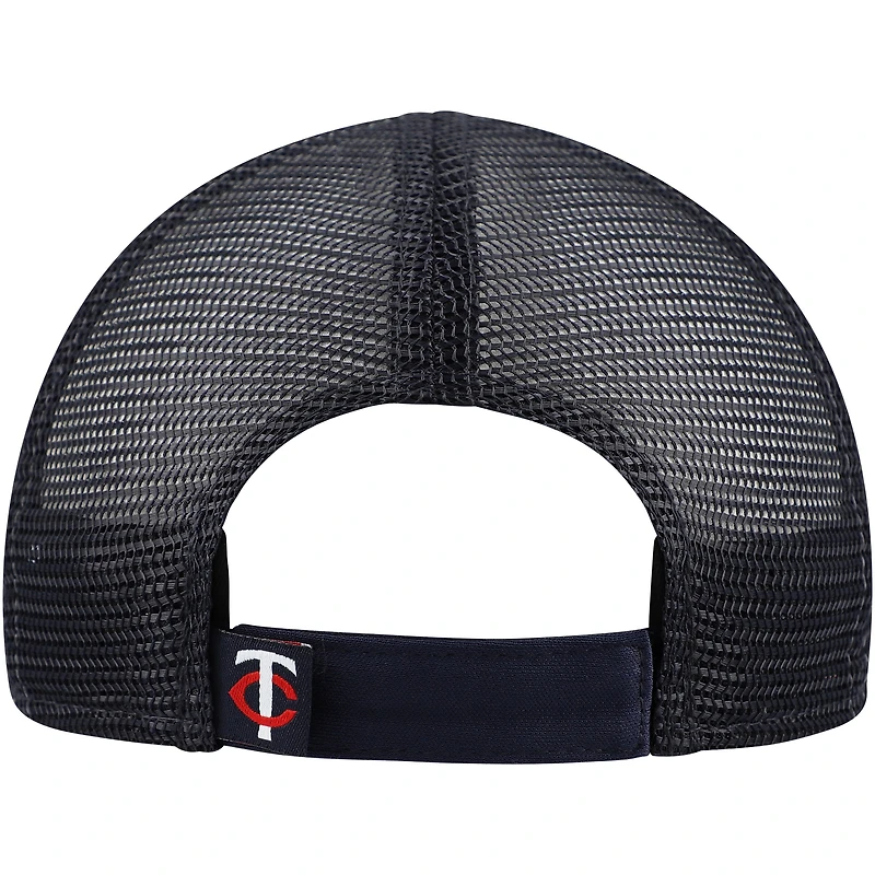 Toddler New Era White/Navy Minnesota Twins Painted A-Frame 9FORTY Trucker Adjustable Hat