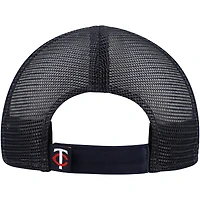 Toddler New Era  White/Navy Minnesota Twins Painted A-Frame 9FORTY Trucker Adjustable Hat