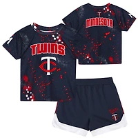 Toddler Outerstuff  Navy Minnesota Twins Pinch Hitter T-Shirt & Shorts Set