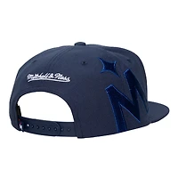 Unisex Mitchell & Ness  Navy Minnesota Twins Side Logo Snapback Hat
