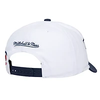 Casquette unisexe Mitchell & Ness blanche/marine Minnesota Twins XL Script Pro Crown ajustable