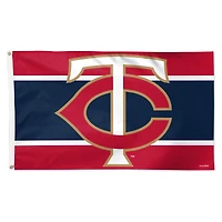 WinCraft Minnesota Twins Drapeau simple face de luxe à rayures horizontales 3 pi x 5 pi