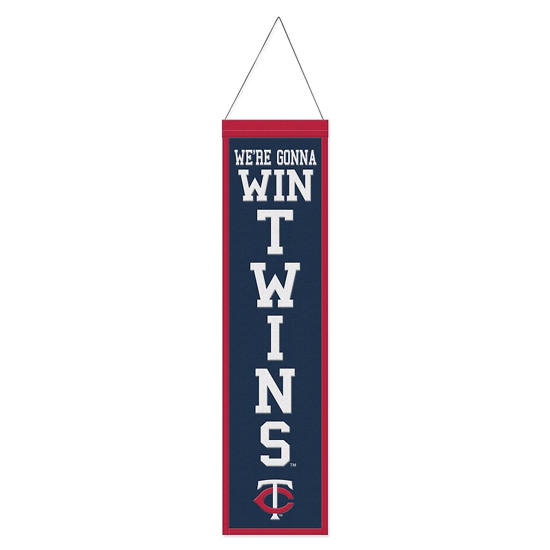 WinCraft Minnesota Twins 8" x 32" Slogan Bannière en laine