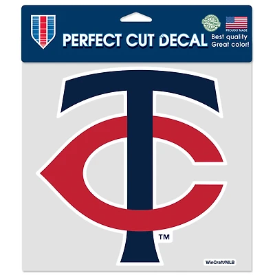 Autocollant couleur découpé parfait WinCraft Minnesota Twins 8 po x 8 po