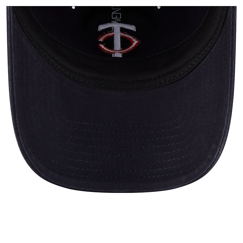 Casquette ajustable 9TWENTY Preppy Team New Era bleu marine pour femme des Twins du Minnesota