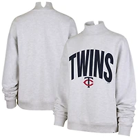 Women's '47  Heather Gray Minnesota Twins Subtle Muse Mock Neck Sweatshirt