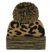 Women's '47 Minnesota Twins Leopard Rosette Cuffed Knit Hat with Pom
