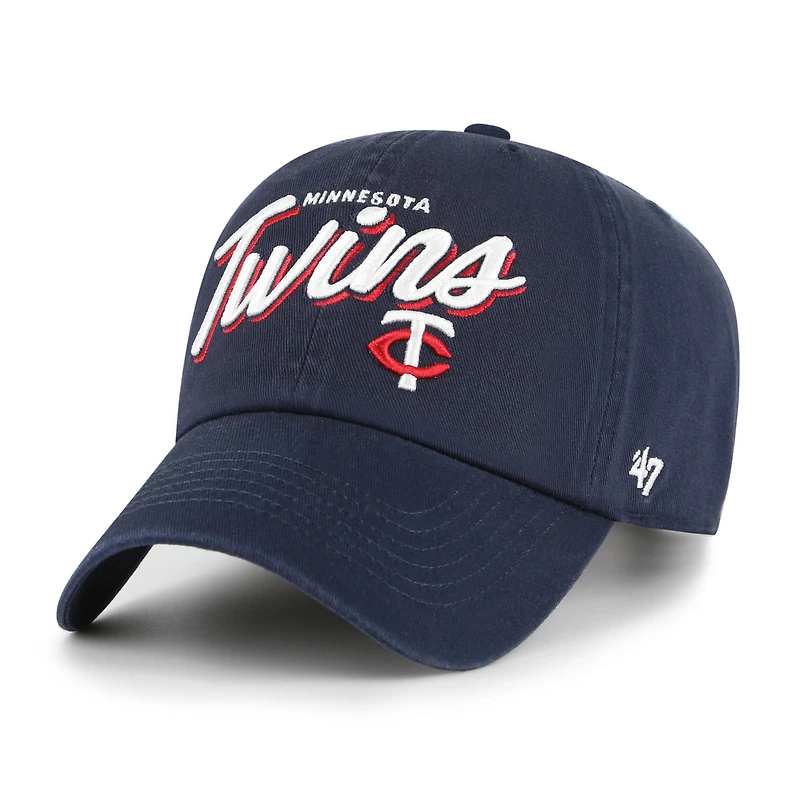 Casquette ajustable Ariana Clean Up bleu marine 1947 pour femme des Twins du Minnesota