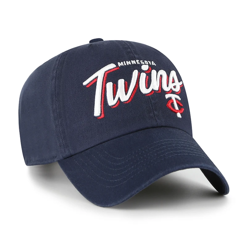 Casquette ajustable Ariana Clean Up bleu marine 1947 pour femme des Twins du Minnesota