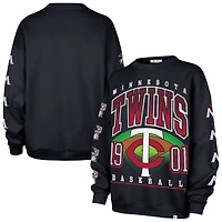 Sweat-shirt oversize tendance Minnesota Twins bleu marine pour femme, modèle 47