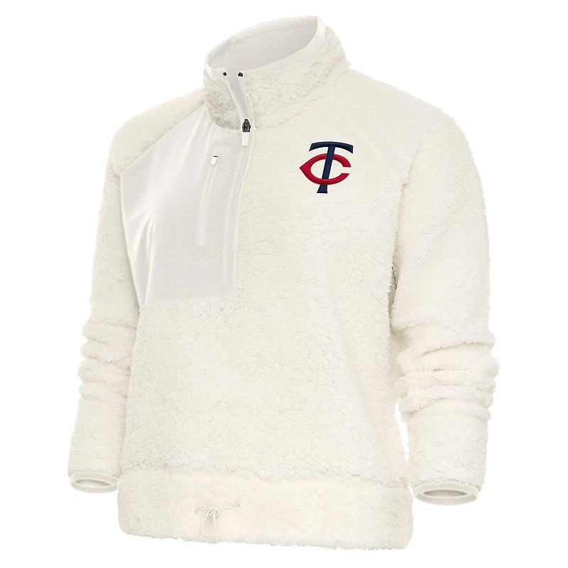 Women's Antigua White Minnesota Twins Fusion Pullover