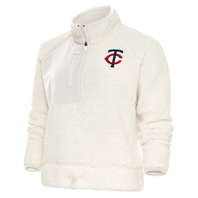 Women's Antigua White Minnesota Twins Fusion Pullover