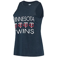 Concepts Sport Ensemble de nuit avec débardeur et pantalon Minnesota Twins Meter Muscle pour femme Rouge/bleu marine