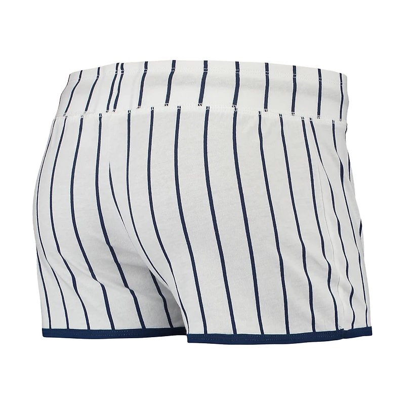 Women's Concepts Sport White Minnesota Twins Vigor Pinstripe Sleep Short