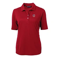 Women's Cutter & Buck Cardinal Minnesota Twins Americana Logo DryTec Virtue Eco Pique Recycled Polo
