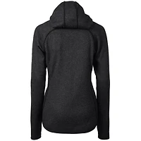 Sweat à capuche zippé en tricot pour femme Cutter & Buck Heather Anthracite des Twins du Minnesota