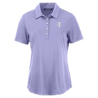 Women's Cutter & Buck Lavender Minnesota Twins Coastline Epic Comfort Eco Recycled Polo