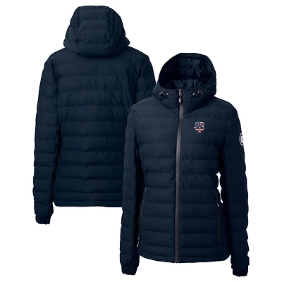 Doudoune zippée intégrale isolée Repreve Eco, bleu marine, logo Americana des Minnesota Twins, de la marque Cutter & Buck pour femme