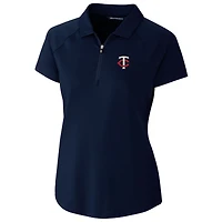 Women's Cutter & Buck Navy Minnesota Twins DryTec Forge Stretch Polo