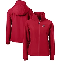 Women's Cutter & Buck  Red Minnesota Twins Charter Eco Recycled Full-Zip Jacket