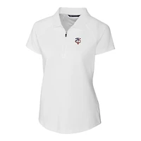 Women's Cutter & Buck White Minnesota Twins Americana Logo DryTec Forge Stretch Polo