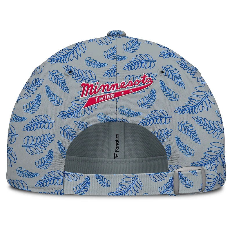 Casquette ajustable grise Fanatics pour femme, collection Cooperstown, Twins du Minnesota