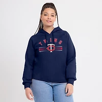 Sweat à capuche raglan Fanatics pour femmes, bleu marine, Twins du Minnesota, Perfect Play